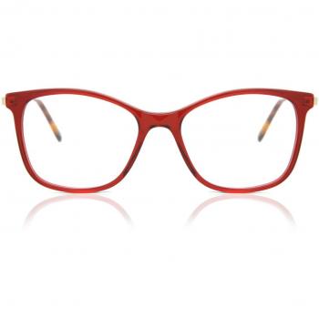 Gafas Anti-Azules Cuadradas de Armazón Completo de Plástico Rojas para Mujer - SmartBuy Collection