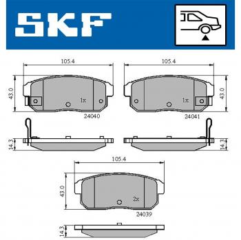 Pastillas de freno SKF VKBP 90620 A