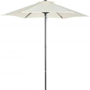 Sombrilla de jardín Outsunny con techo de ventilación y poste desmontable beige Ø196x204 cm