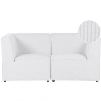 Sofá Modular 2 Plazas Pana Blanco Crema Seccional Moderno Lemvig
