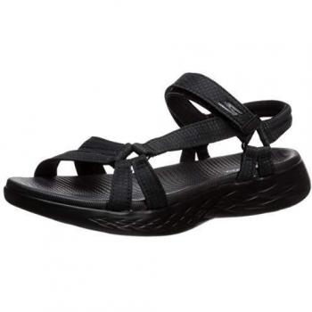 Skechers On-The-Go 600 Brilliancy Women's Comfortable Black Sandals Size 39 EU