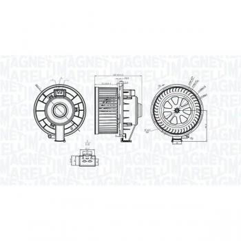 Ventilador Habitáculo MAGNETI MARELLI 069412253010 - Motor eléctrico para interior, compatible con múltiples vehículos, diseñado para un rendimiento óptimo en la circulación de aire dentro del habitáculo