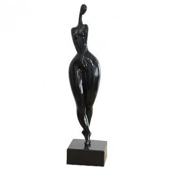 Gran Escultura Madison - Resina - 12 cm Ancho x 50 cm Alto - Color Negro
