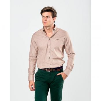 Camisa Spagnolo gabardina fantasía marrón