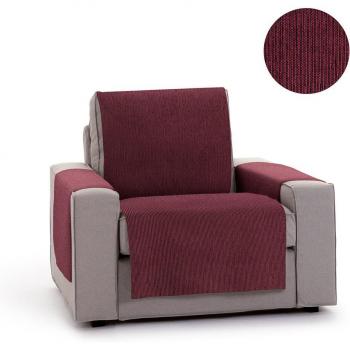 Protector Cubre Sofá Funda de Sofa Adaptable modelo Chenilla, color rojo, diseño Elite, para 1 Plaza o Relax