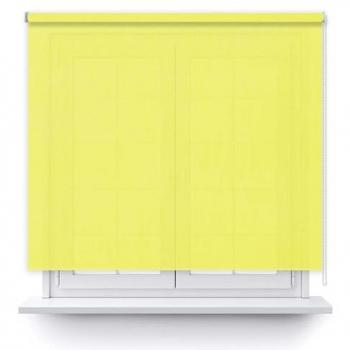 Estor Enrollable Translúcido Miami Amarillo 130x250 cm | Instalación Fácil | Personalizable | Tejido de Alta Calidad