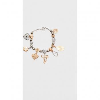 Stradivarius Grey Multi-Charm Bracelet OS