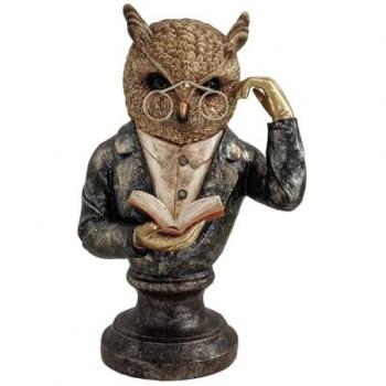 Figura de Búho Marrón - 36x22x19cm - Signes Grimalt ORIGEN Home Decor