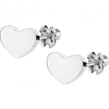 Pendientes de Plata con Forma de Corazón para Mujer Time Road WS00232