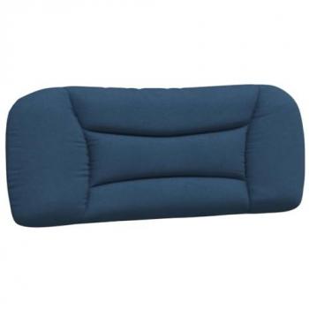 Cojín Cabecero Acolchado de Cama en Tela Azul 100 cm