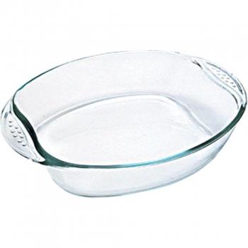 Pyrex Classic Vidrio - Fuente oval con asas, 42 x 30 cm