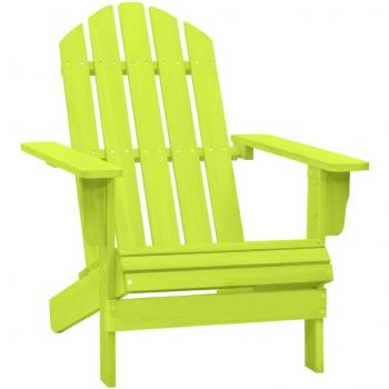Green Solid Fir Wood Adirondack Garden Chair