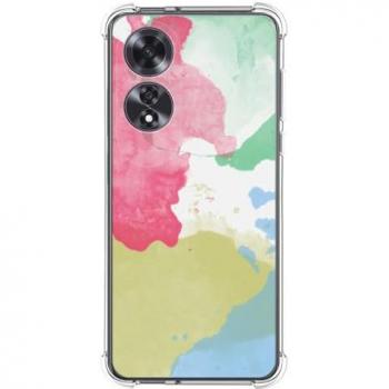 Funda Antigolpes de Silicona para Oppo A60 4G con Diseño Acuarela 02