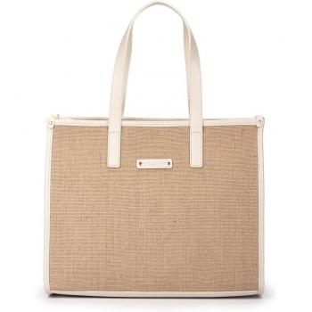 Bolso de hombro Pedro Miralles TOLA en tonos marrones con detalles blancos