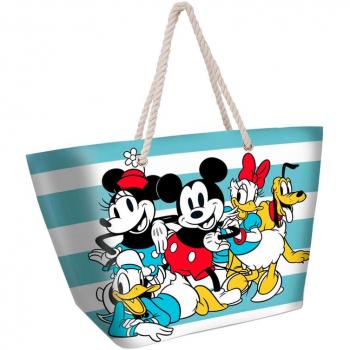 Bolsa de Playa Mickey Mouse Disney Oficial 37x52x17cm con Asa Grande