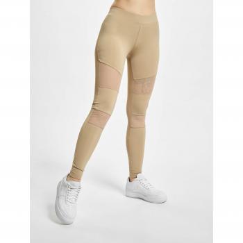 Urban Classics Women's Soft Taupe Tech Mesh Leggings