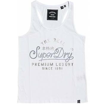 Superdry Premium Luxury Rope Entry Vest, Camiseta de Tirantes para Mujer, Bianco