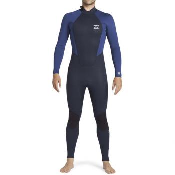 Billabong Traje de neopreno de hombre 5/4mm Intruder GBS con manga larga y cremallera en la espalda