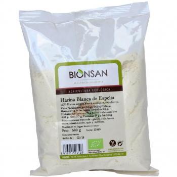 Bionsan Harina Blanca Espelta - 4 Paquetes de 500 gr - Total: 2000 gr