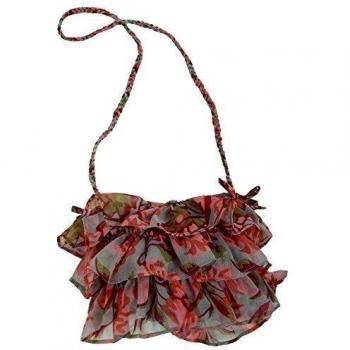 VITIVIC Bolso Volantes, Complemento para Niñas, Flores Guinda Morado, Única