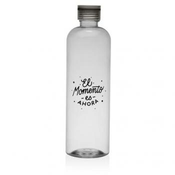 Botella de Agua Versa Negra 1,5 L Acero y Poliestireno Estilo Contemporáneo 29 x 9 x 9 cm