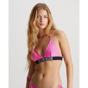Bikini top Calvin Klein Triangle Intense Poder rosa negro blanco mujer - XS