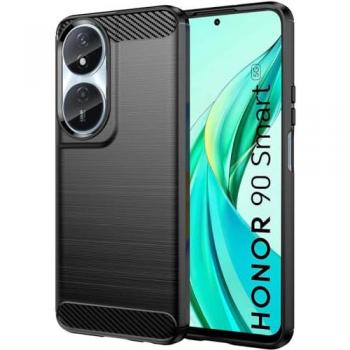 Funda Gel TPU Carbono Negra para Huawei Honor X7b