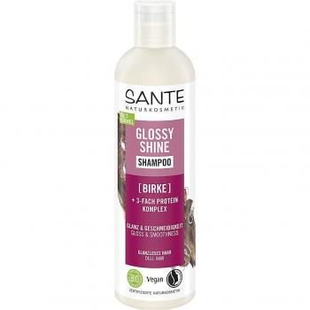Champú brillo radiante abedul Sante 250 ml - Champú vegano e hidratante con extracto de hoja de abedul orgánico y complejo de proteínas triple para un brillo y suavidad delicados