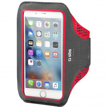 SBS TESPORTFITBANDR - Funda Universal de Brazo para Smartphone, Talla XL, Color Rojo