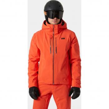 Helly Hansen Alpha Lifaloft Lightweight Ski Jacket with RECCO Technology - Men's S, Bright Orange