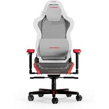 Silla Gamer DXRacer Air R1S-WRNG - Asiento de malla Gris/Blanco/Rojo/Negro