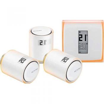 Termostato inteligente Netatmo + 3 válvulas Kit