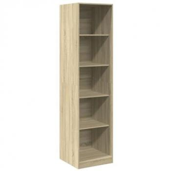 Armario de madera contrachapada color roble 50x50x200 cm Marrón