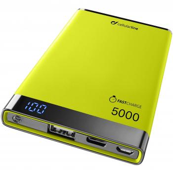 Cellularline freepower manta s 5000 universal bateria externa verde polimero de litio 5000 mah baterias externas verde telefono movilsmartphone rectangulo polimero de litio 5000 mah usb