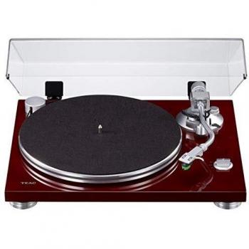 Giradiscos TEAC TN-3B-A/Ciliegio con Transmisión a Cinturón, Brazo SAEC, Cabezal ATVM95E, Manual, 2 Velocidades, Phono/USB-B