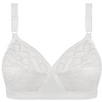 Sostén Natural de Encaje Sin Aros y Sin Almohadillas Playtex para Mujeres - Blanco - Talla 85C / 38C