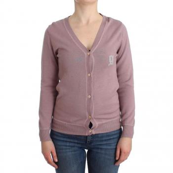 John Galliano Purple V-neck Wool Cardigan - XS