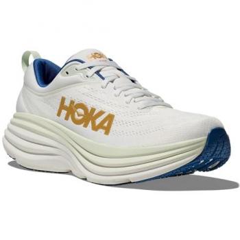 HOKA Bondi 8 Men's Road Running Shoes - Pure White, Size 45(1/3)