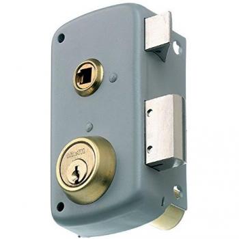 Cerradura sobreponer MCM 2556BPR-70-IZ, cilindro perfil gris, izquierda, pintada, 75mm