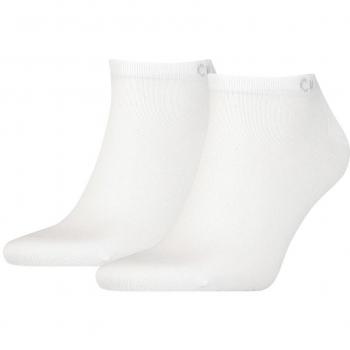 Calcetines Calvin Klein Sneaker CK Monogram Blanco 2 Pares Talla 43-46