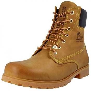 Panama Jack Vintage Leather Ankle Boots for Men, Yellow, Size 43