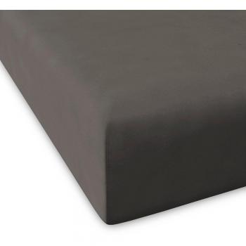 Sábana bajera de algodón 200 hilos PURE antracita 100x200+28 cm