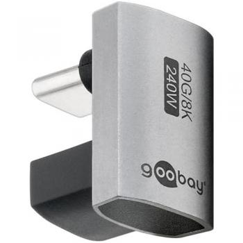 Goobay 180° U-Shape USB-C Adapter, USB4 (240W), Silver