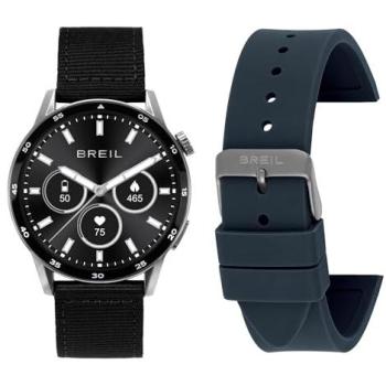 Reloj Smartwatch BREIL TW2095 BC-2 Negro Monocromático con Correa de Silicona Azul y Negra