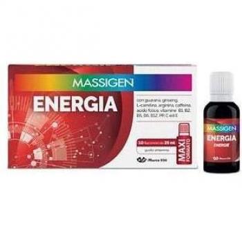Massigen Energía - Integrador Alimentario Líquido, 10 frascos de 25 ml