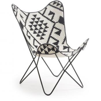 Kavehome Sillón Fly, blanco y negro