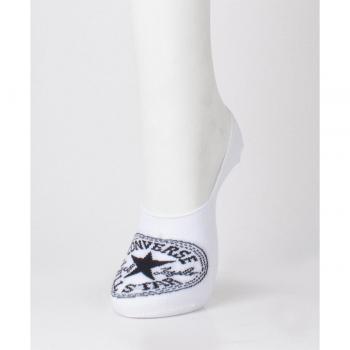 Converse - Pack de dos pares de calcetines invisibles Pinkies Knit Chuck Patch, color blanco, talla 43-46