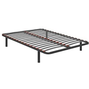 Somier Pikolin Guardaespaldas 16 Láminas Madera Alta Elasticidad y Ventilación con Bastidor de Acero Reforzado, 4 Patas, Independencia de Lechos, Dimensiones 150x190 cm,