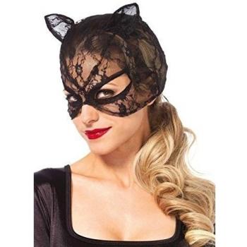 Máscara Leg Avenue Disfraz Gato Negro Encaje Mujeres Tamaño