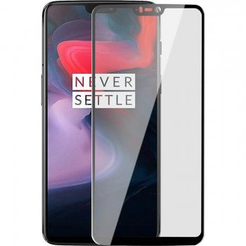 Protector de Pantalla de Cristal Templado Ultrafino Bordes Negros para OnePlus 6